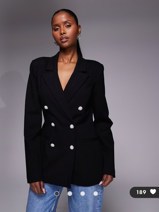 Good American Jackets & Blazers - Good American Black Double-Breasted Blazer Jacket/ Dress